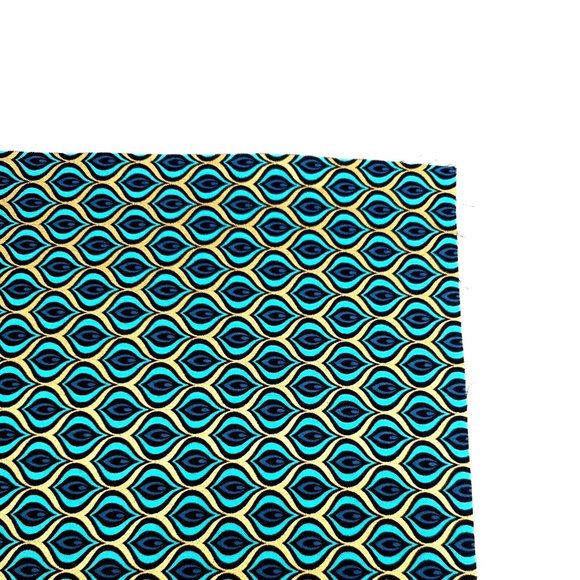 Golden Eye Peacock Teal Fat Quarter Fabric Square 100% Cotton 18" x 21" Minimum - Picture 5 of 7